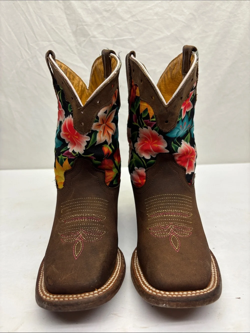 Double R western floral boots, size 8.5 toddler girl